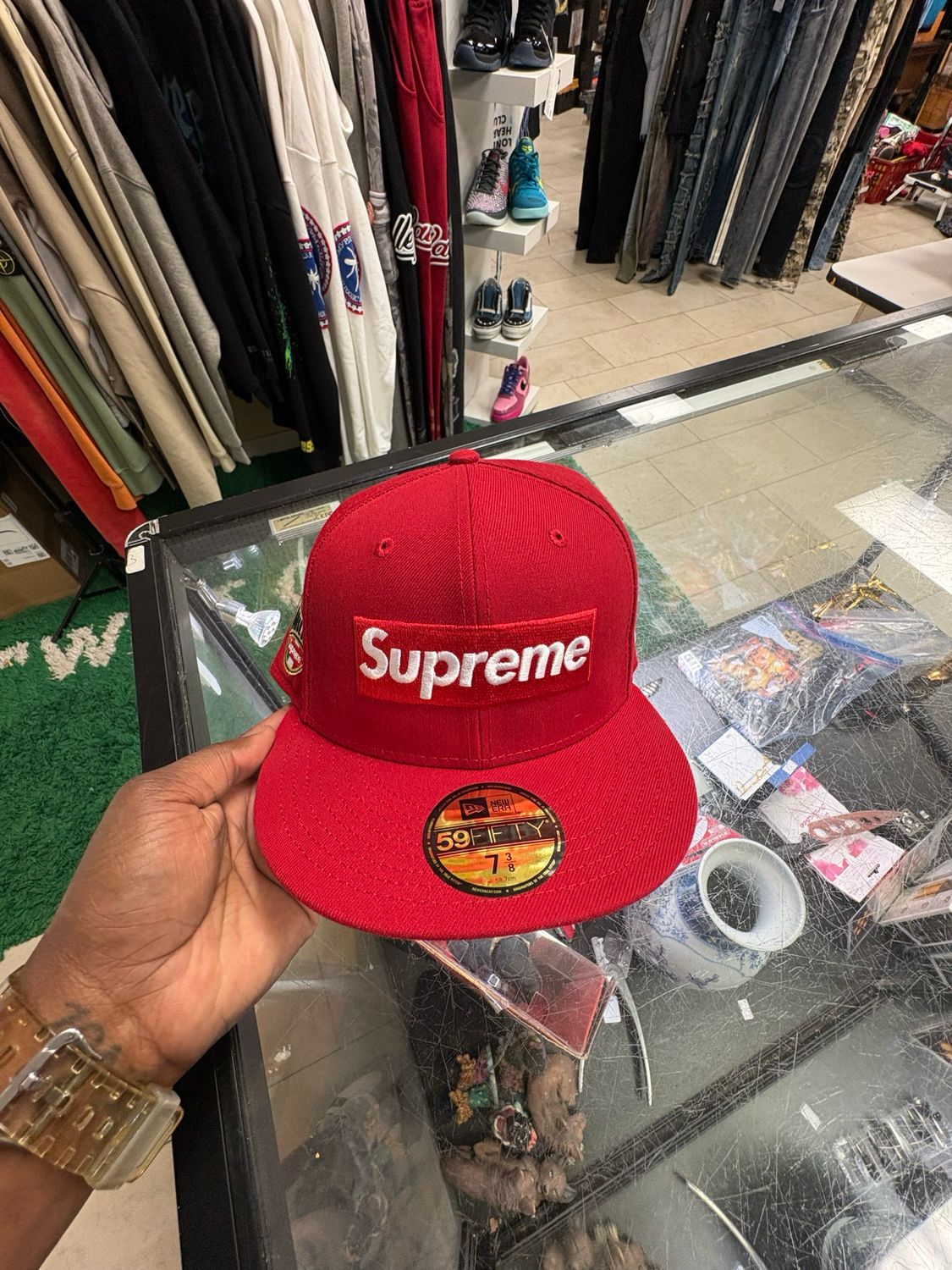 Supreme Milan Red Box Logo Fitted 7 3/8