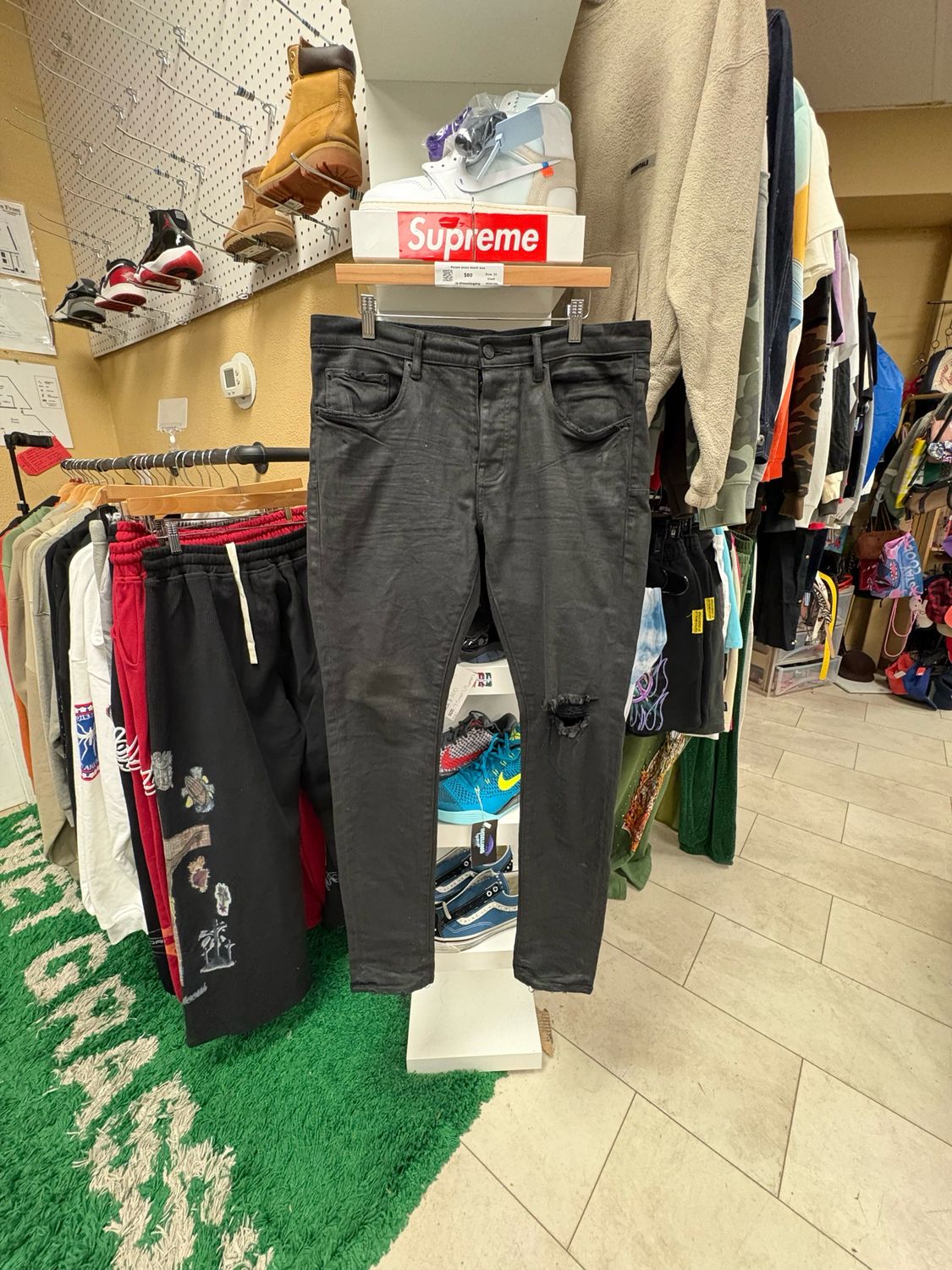 Purple Brand Jeans Black Wax Size 33