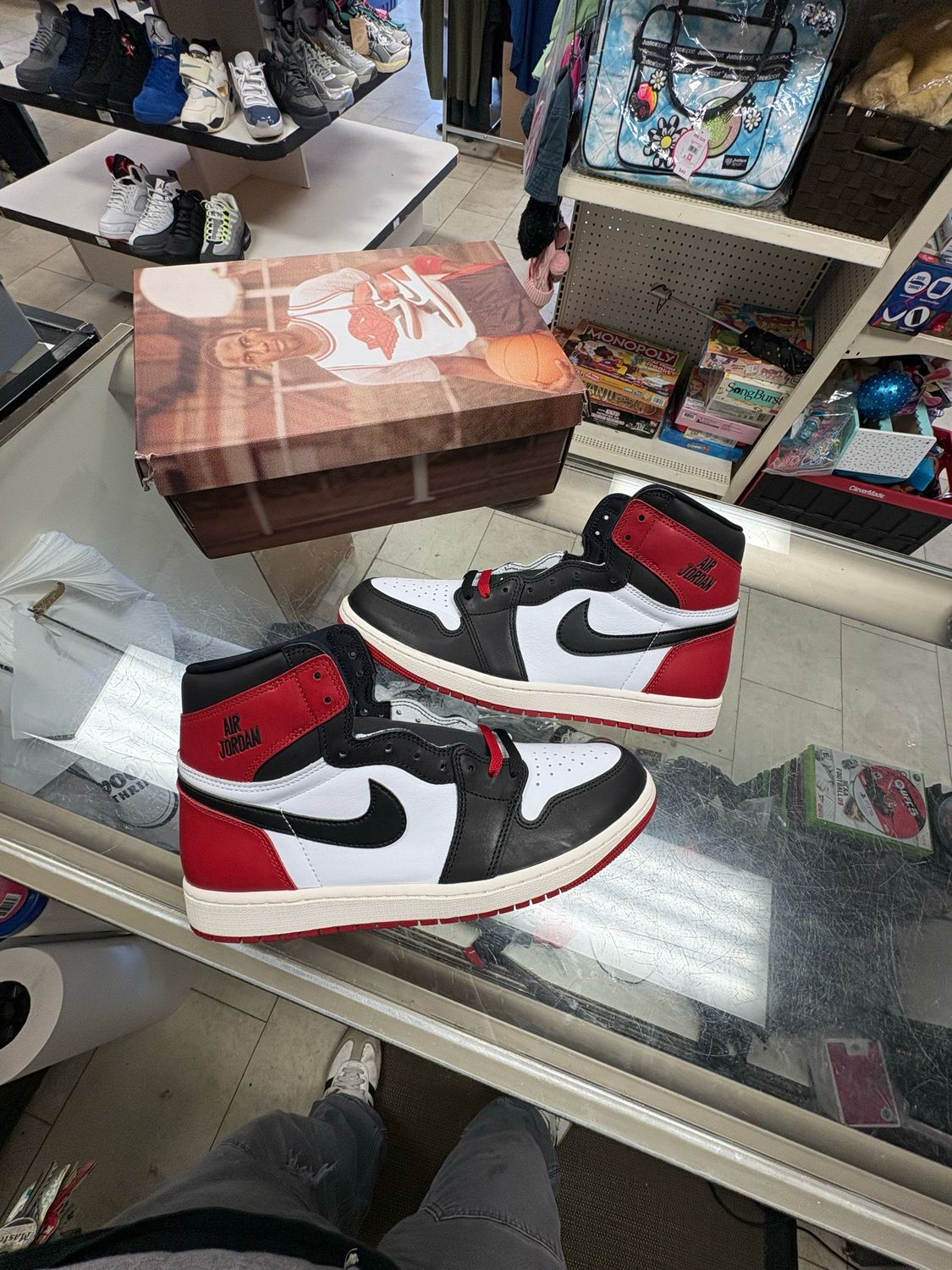 Jordan 1 High Black Toe Reimagined Size 11.5