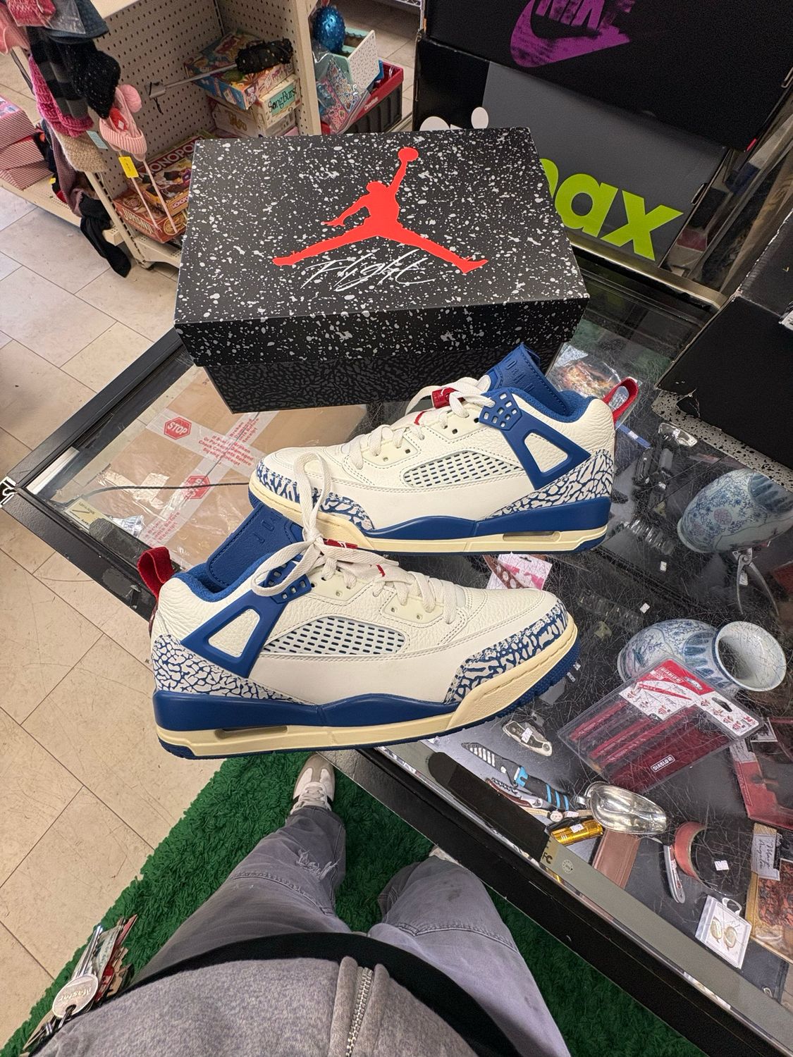 Jordan Spizike Low Sail Storm Blue Size 8.5