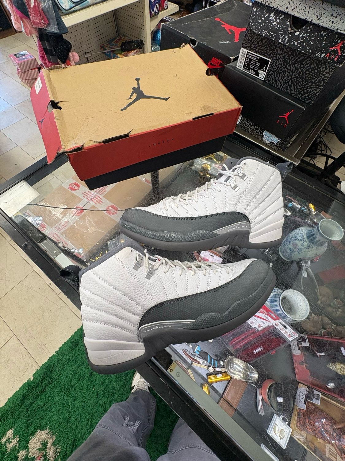 Jordan 12 White Grey Size 12