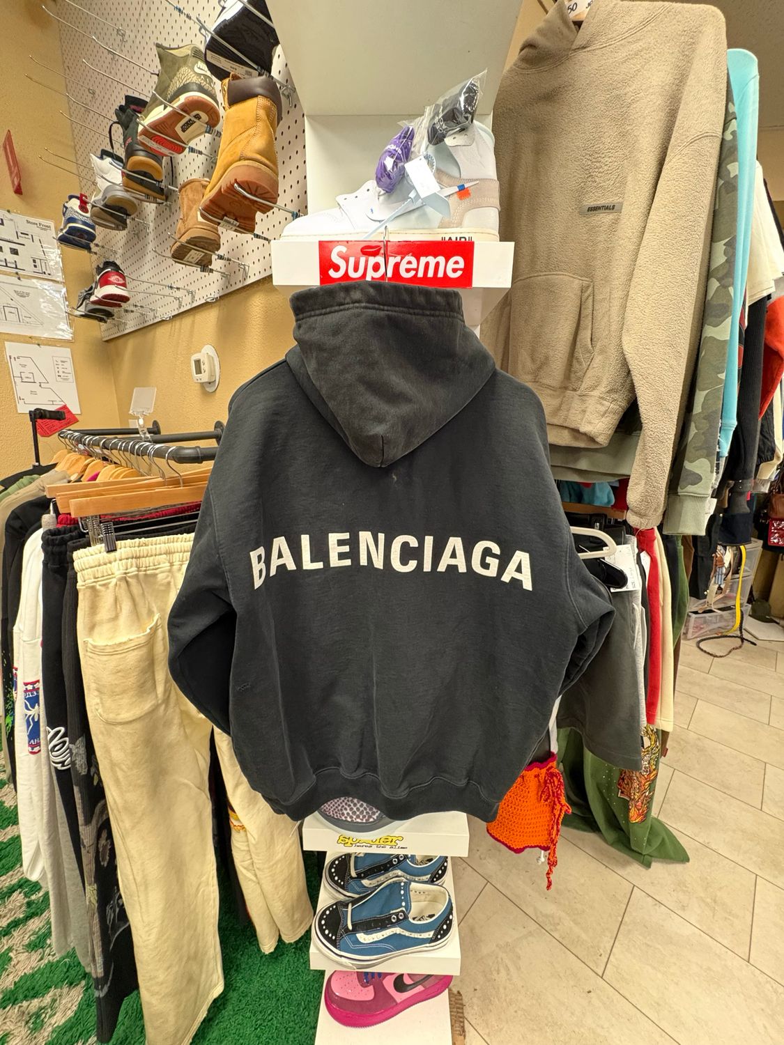 Balenciaga Back Spell Out Hoodie Size XXS