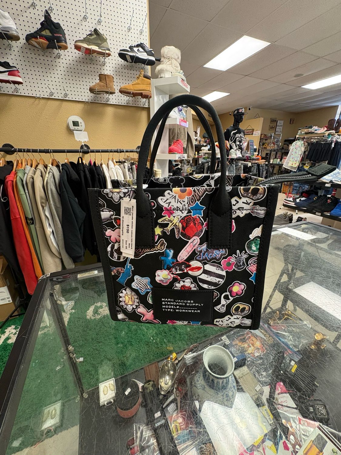 Marc Jacob’s Sticker Canvas Tote Bag