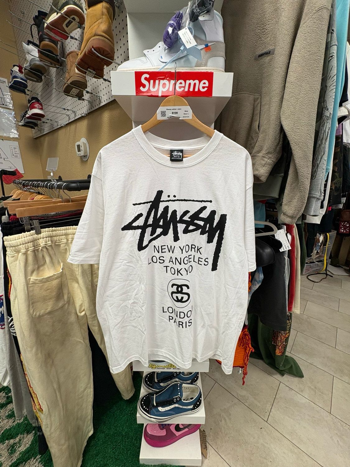 Stussy World Tour T Shirt Size L