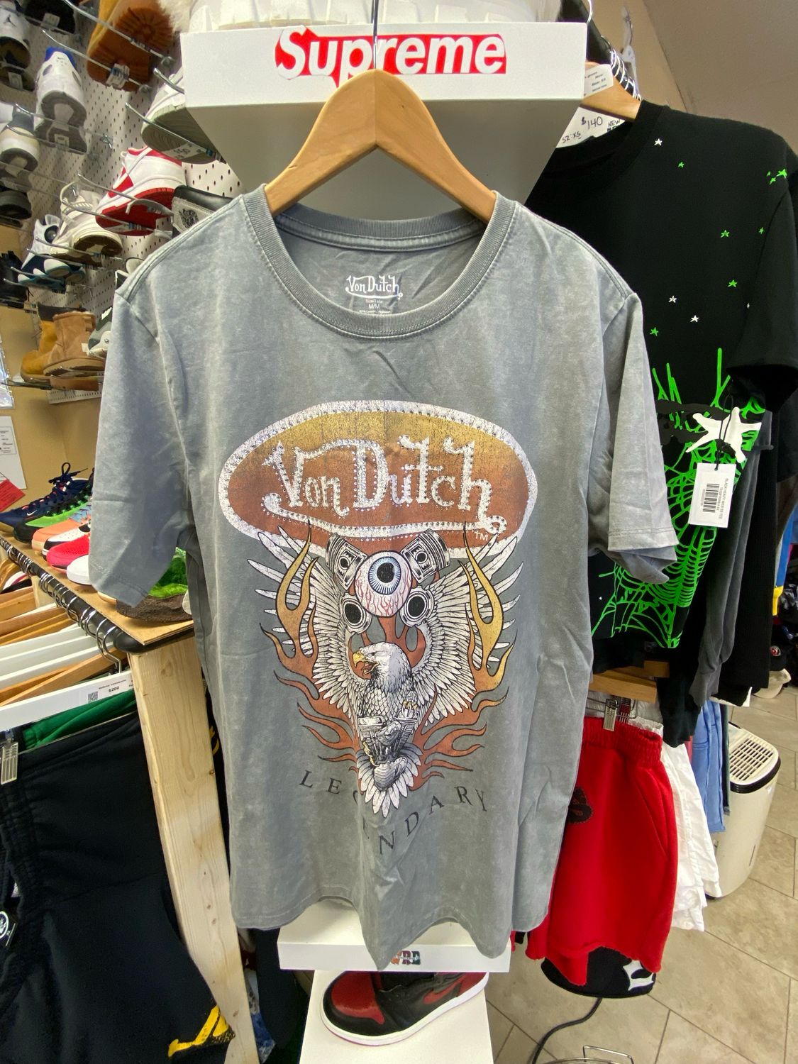 Von Dutch Grey Bling T-shirt