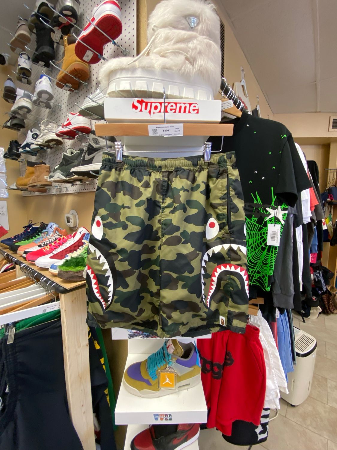 Bape Green Camo Shorts