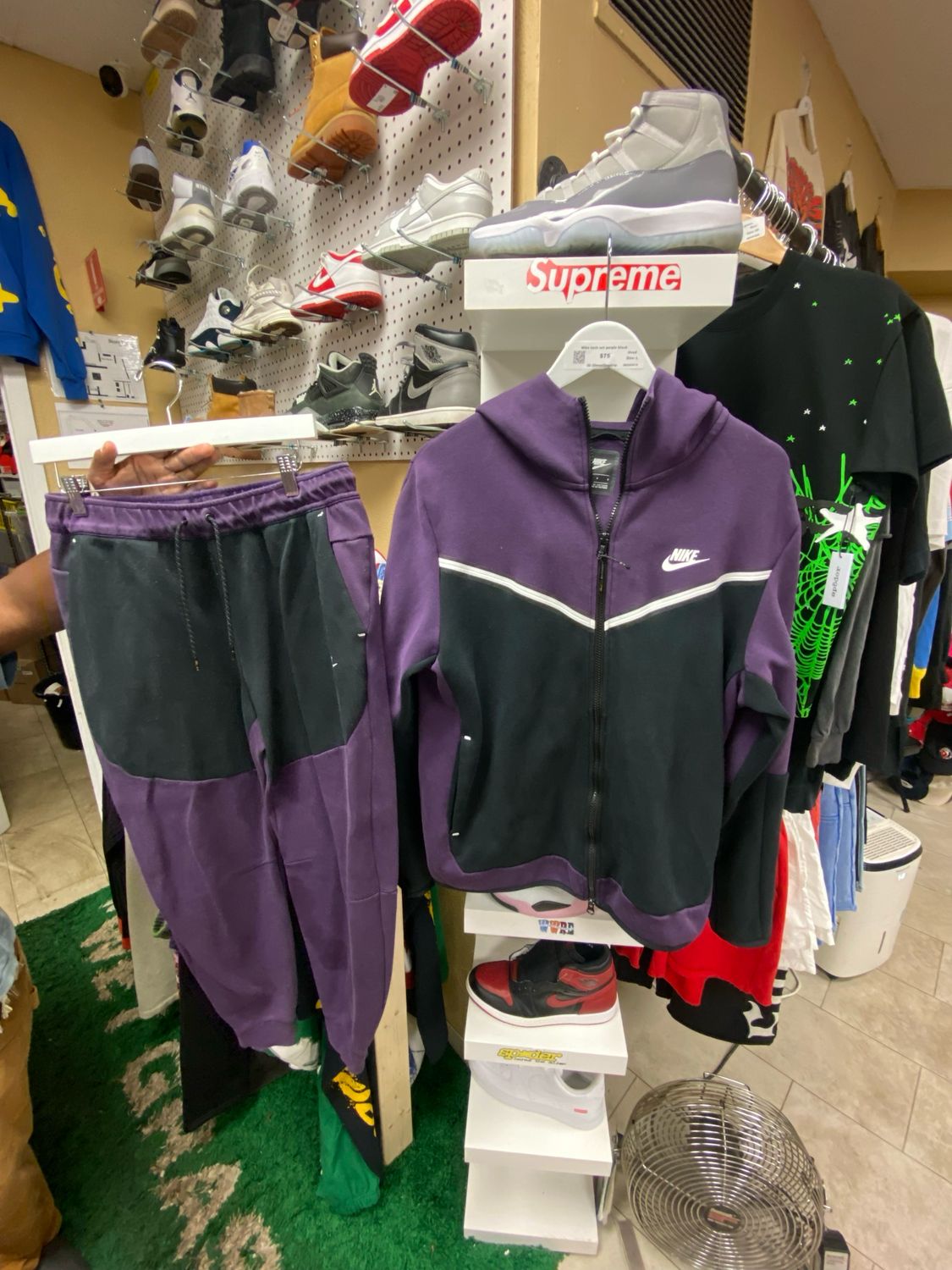 Nike Tech Set Black &amp; Purple