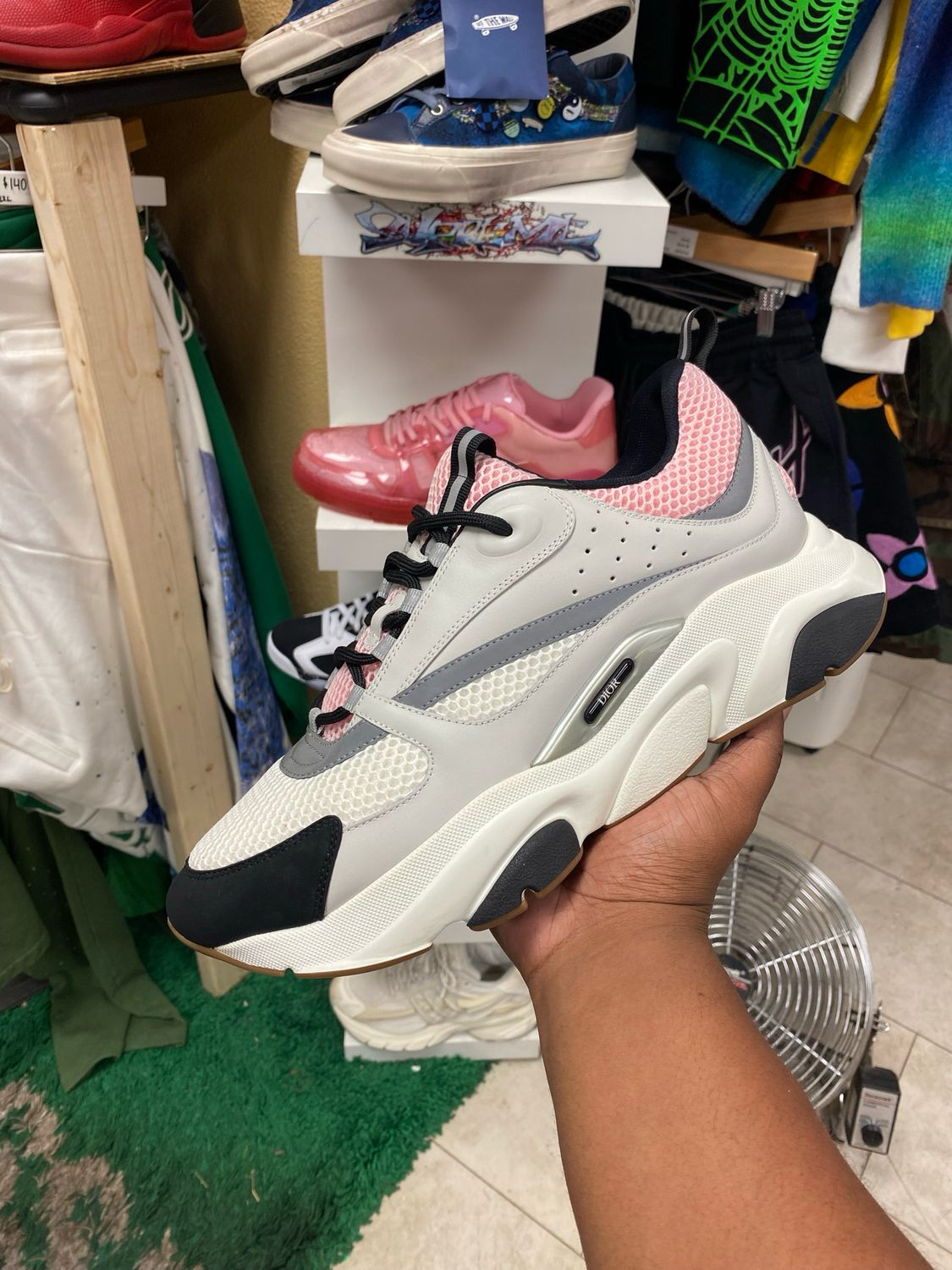 Dior B22 Pape Pink Grey Size 13 With Box