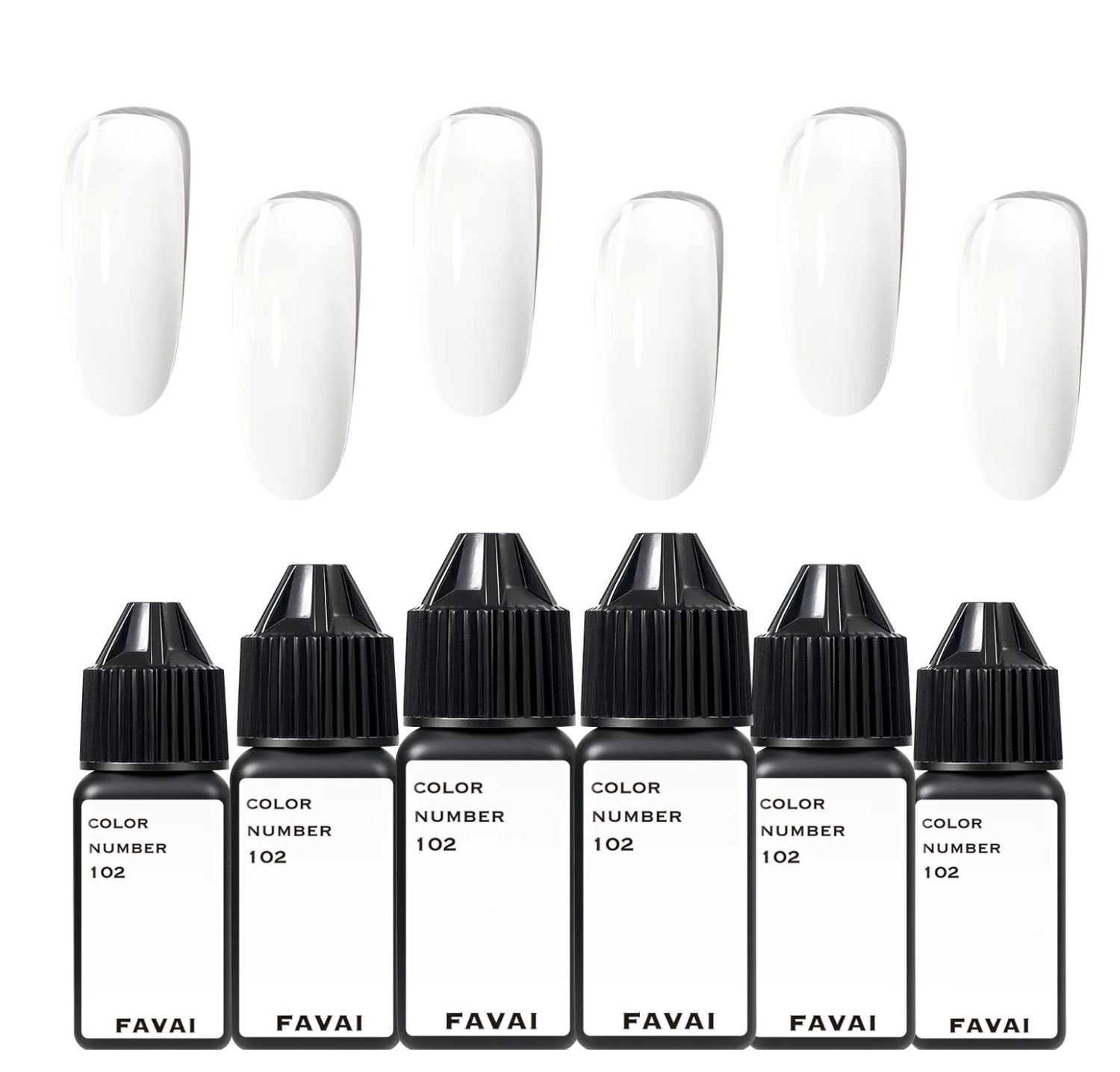 FAVAI ENCRE AIRBRUSH NAIL POLISH - WHITE (#102) 6*15ML