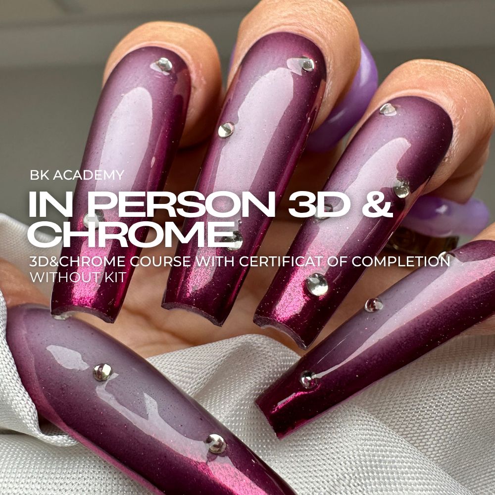 NAIL ART 3D&amp;CHROME COURSE IN PERSON 1:1 + KIT