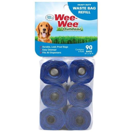 Four Paws Products 045663975739 Wee Wee Outdoor Heavy Duty Waste Bags  90 Count
