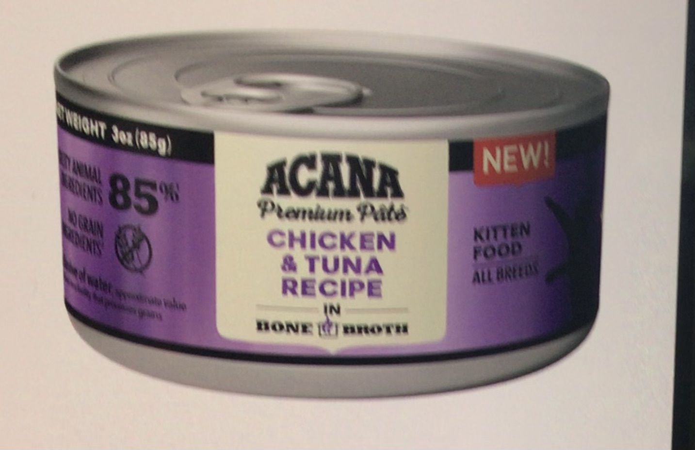 ACANA CAT TUNA CHICKEN BONE BROTH CAN 3OZ 24/CS