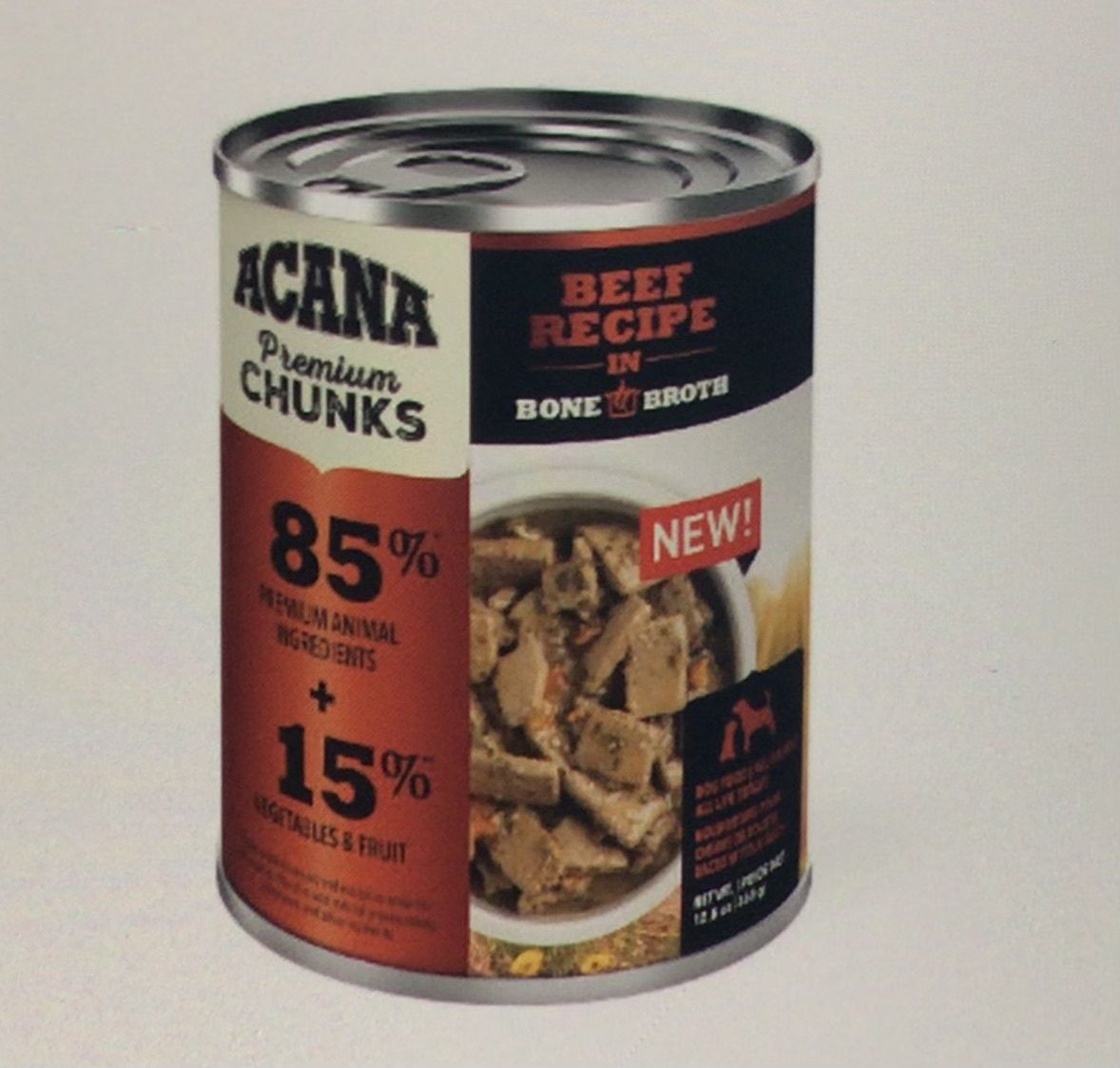 ACANA DOG BEEF IN BONE BROTH CAN 12.8OZ 12/CS