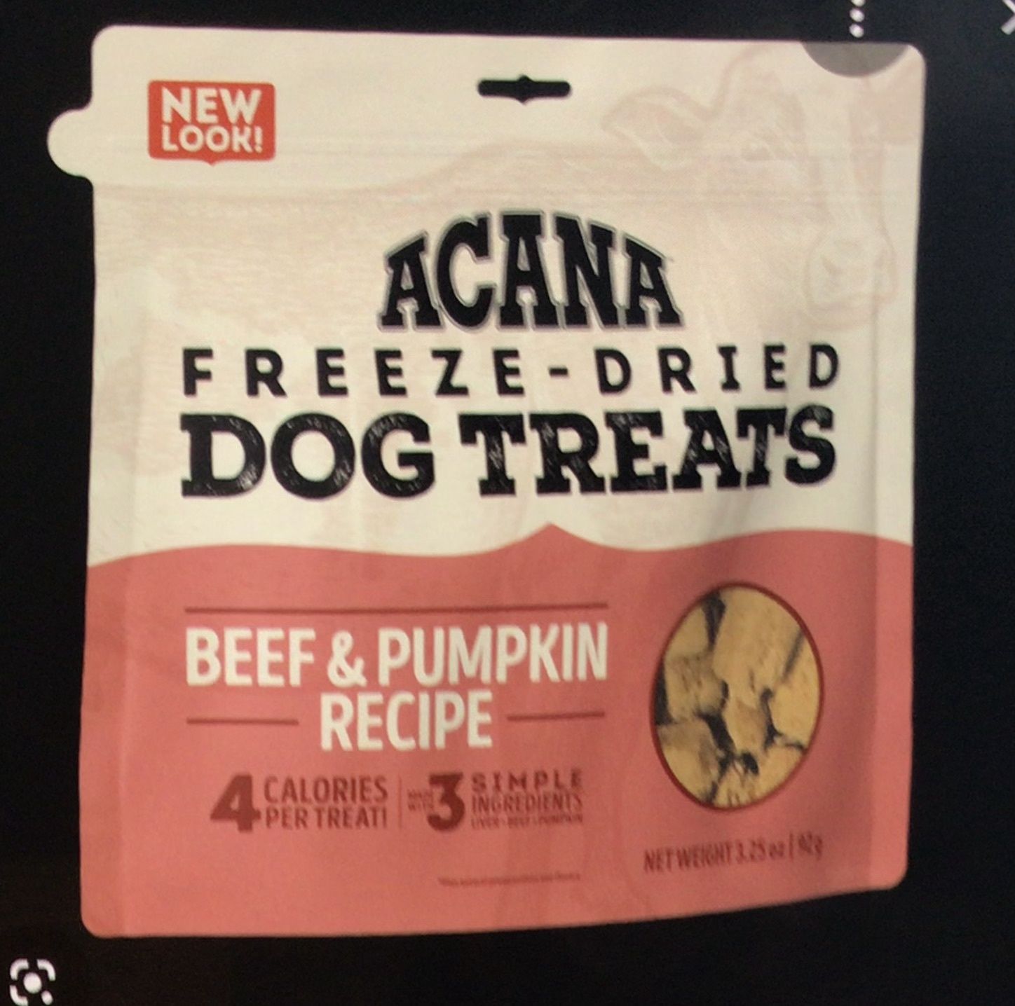ACANA DOG SINGLES BEEF PUMPKIN TREAT 3.25OZ 24=CS