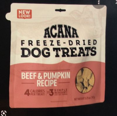 ACANA DOG SINGLES BEEF PUMPKIN TREAT 3.25OZ 24=CS