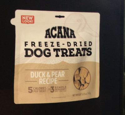 ACANA DOG SINGLES DUCK PEAR TREAT 3.25OZ 24=CS