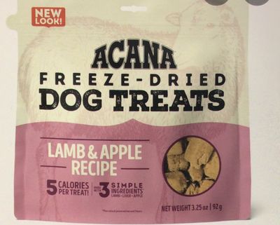 ACANA DOG SINGLES LAMB APPLE TREAT 3.25OZ 24=CS