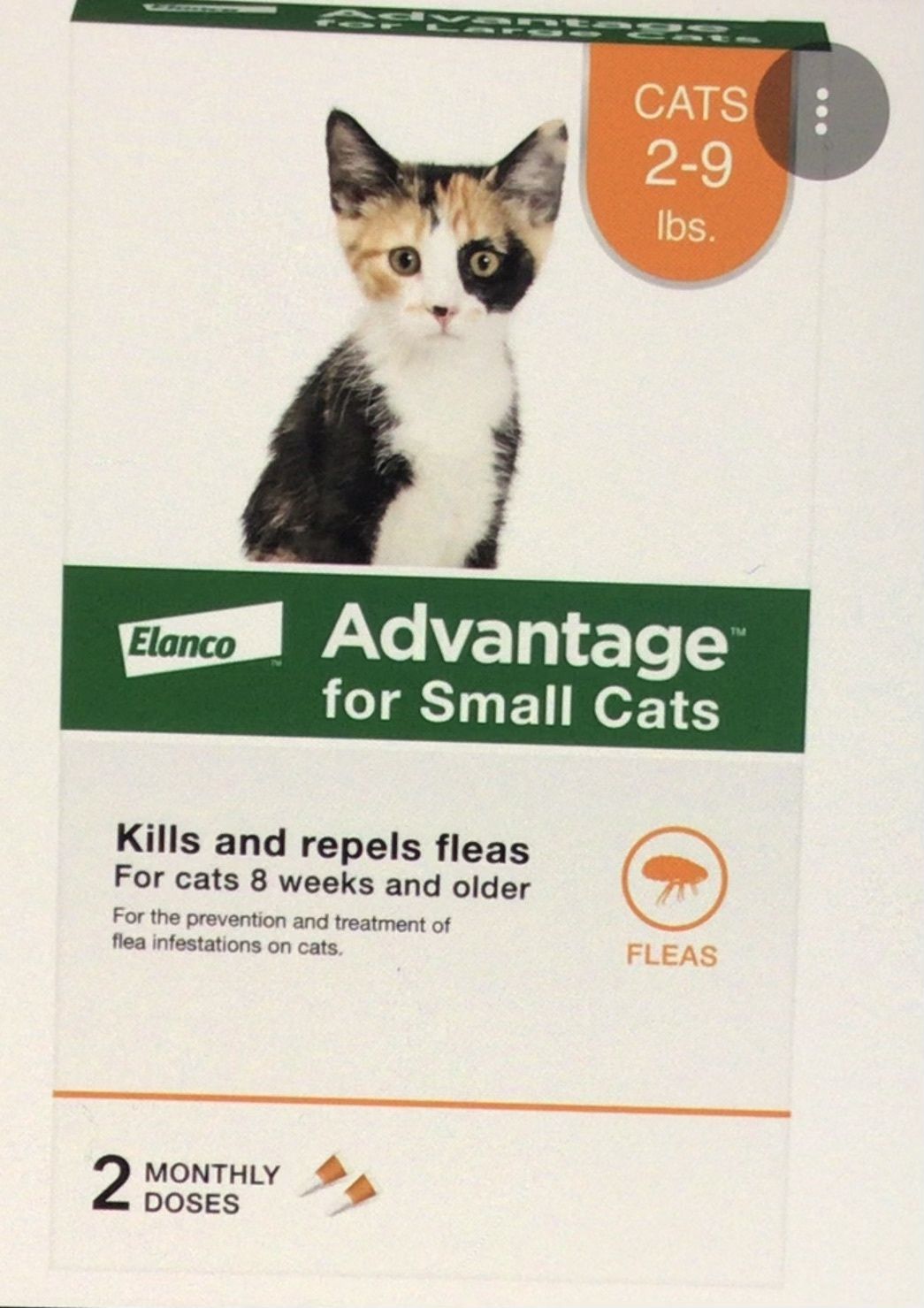 ADVANTAGE CAT 2-9# 2dose pk 011-90211107 ELANCO 24/cs