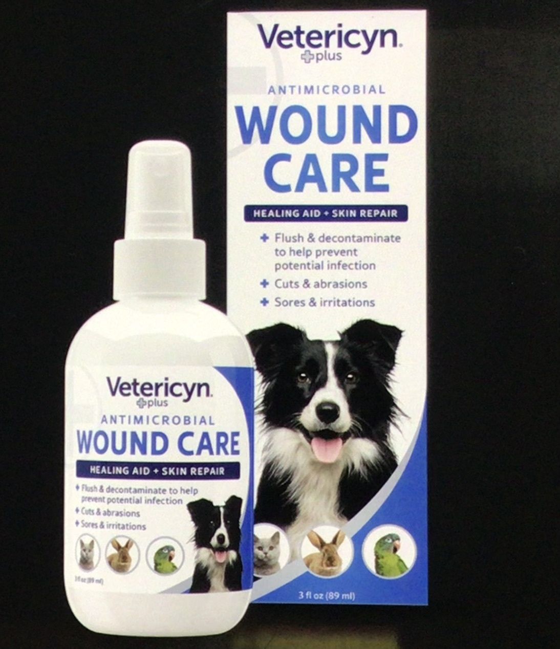 ALL ANIMAL WOUND &amp; SKIN CARE 3oz 1007 VETERICYN 6/cs