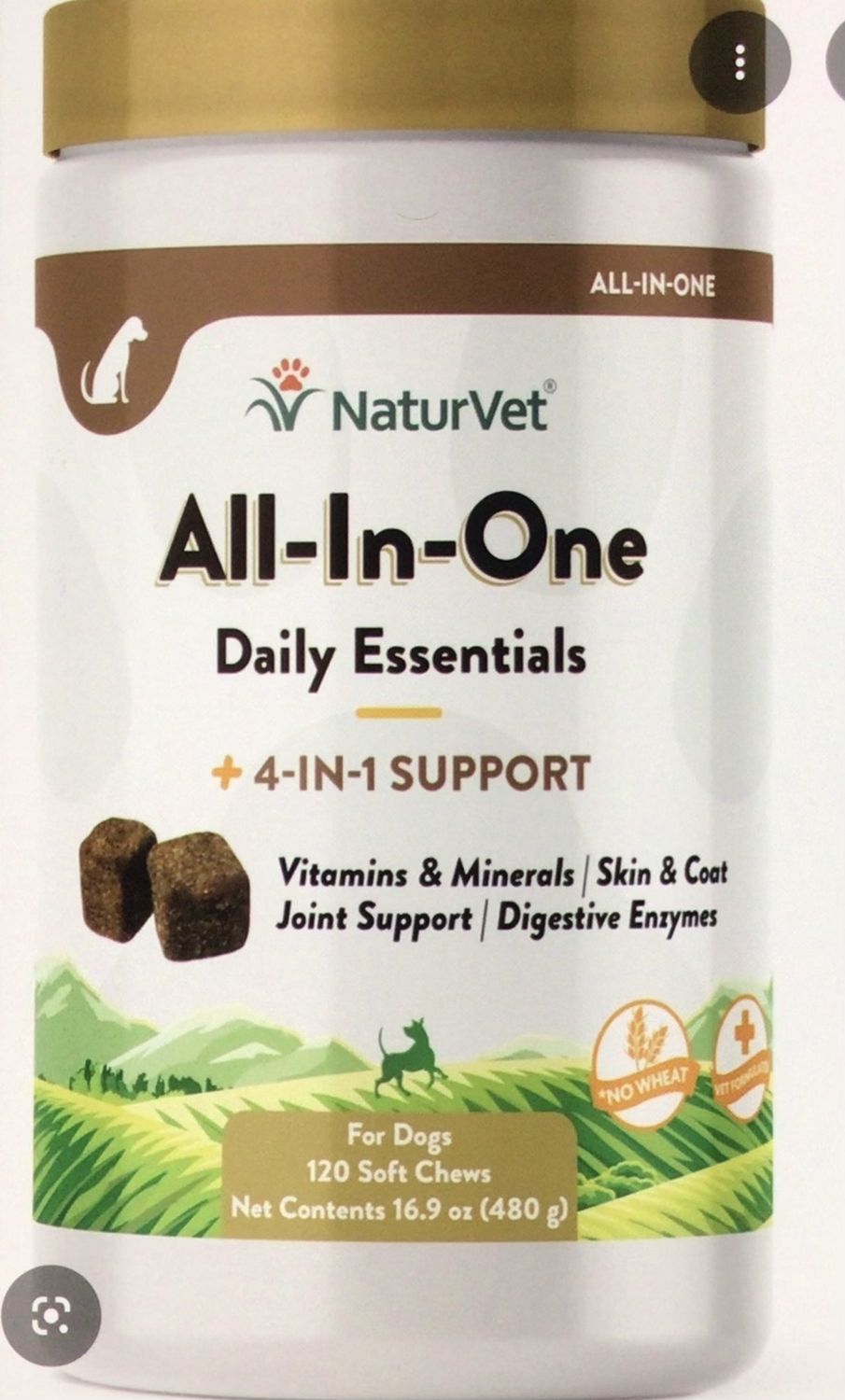 ALL-IN-ONE SOFT CHEW 120ct 79903817 NATURVET 12/cs