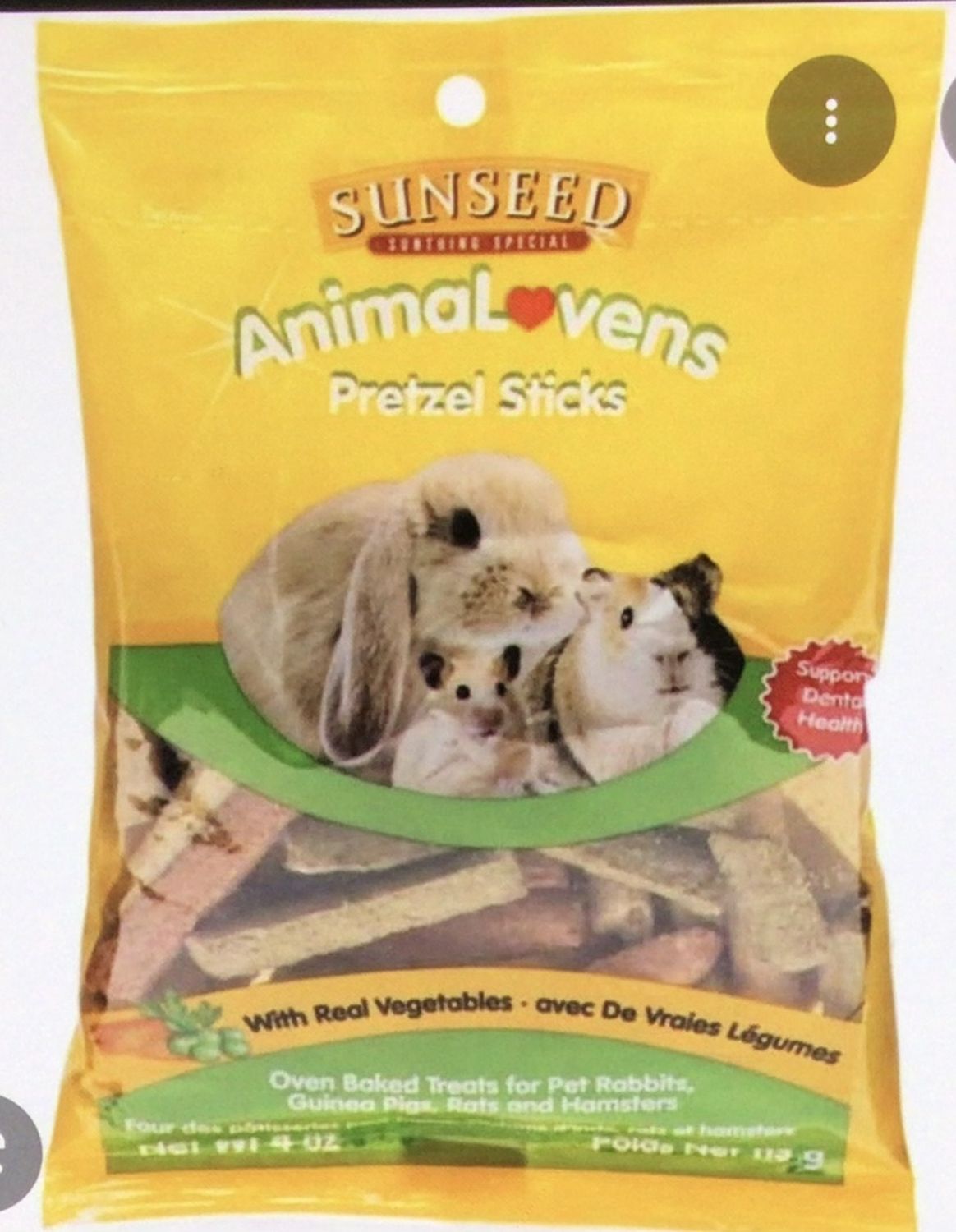 ANIMALOVENS PRETZEL STICKS 4oz 34803 SUN S 24/cs