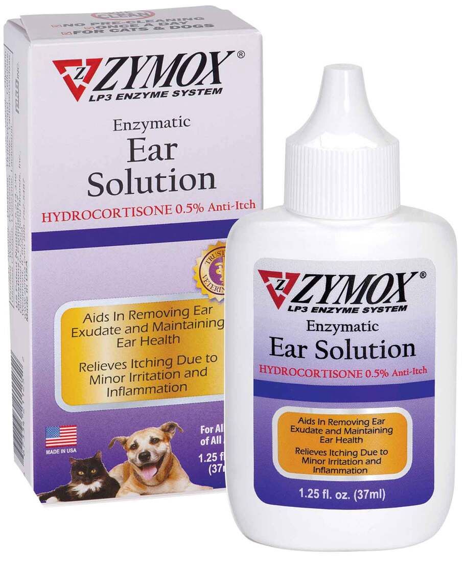 OTIC EAR SOLUTION 1.25oz BTL W/.5% HYDROCORTI ZYMOX 48/cs