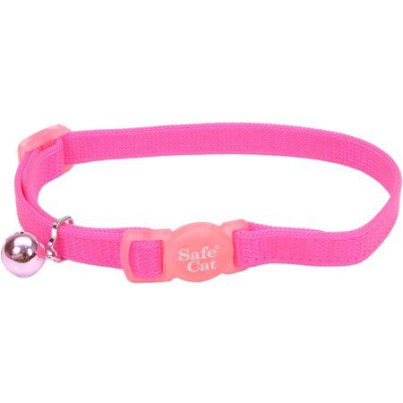 BREAKAWAY CAT COLLAR NEON PINK 7001 8-12" 3/8" 12/CS COA