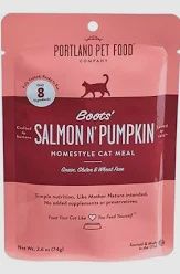 CAT MEAL BOOTS' SALMON PUMPKIN GF 2.6oz 20001 PORTLAND 12/cs