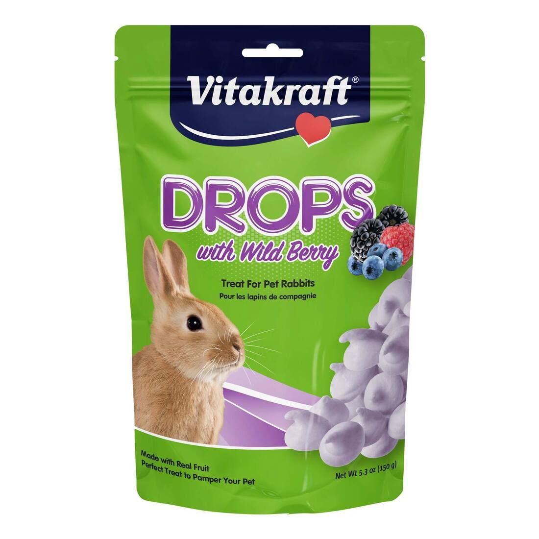 RABBIT DROPS WILD BERRY 5.3oz 25443 VITA 48/cs
