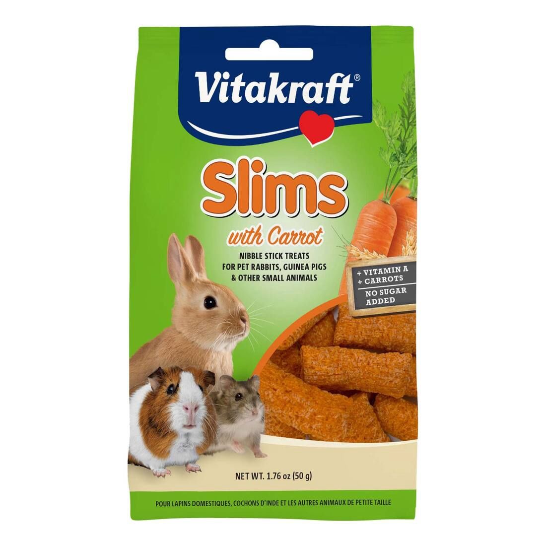 RABBIT/SM ANIMAL CARROT SLIMS 1.76oz. 25677 VITA 35/cs