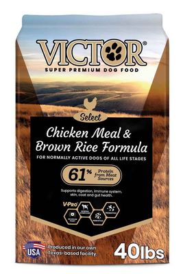 VICTOR DOG SELECT CHICKEN BROWN RICE 40LB