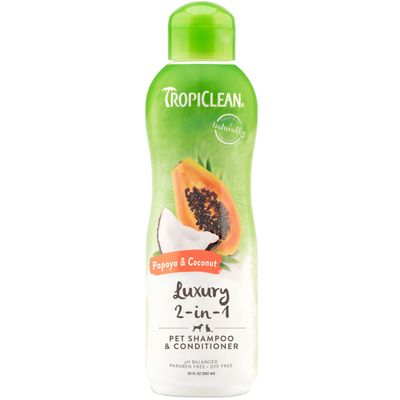 PAPAYA &amp; COCONUT 2-1 SHAMPOO/COND 20oz TRPYSH20Z TROPI 12/cs