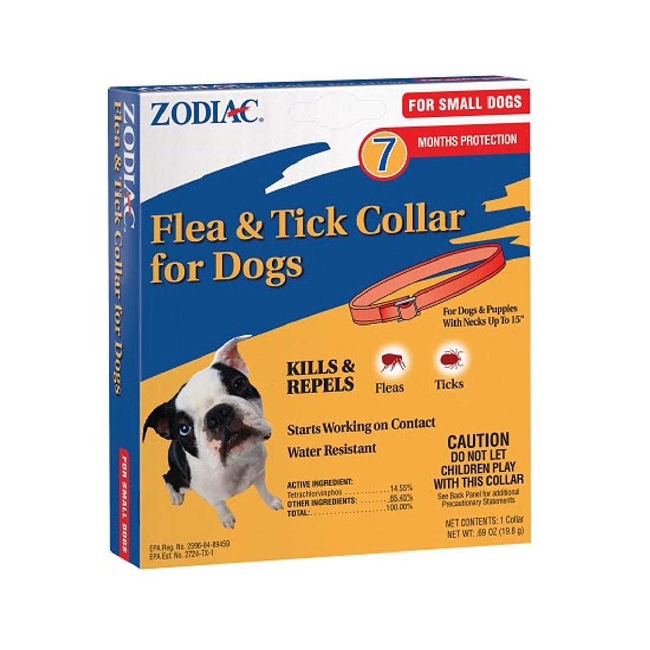 ZODIAC F&amp;T COLLAR SM DOG 15" 7mo 100520397 ZODIAC 24/c CLS