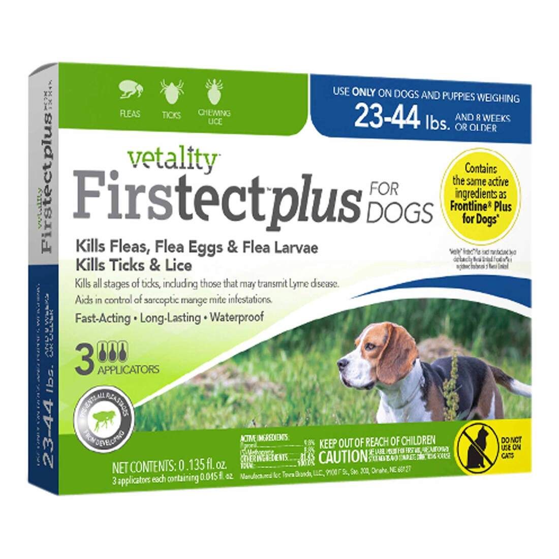 VETALITY FIRSTECT PLUS FOR DOGS 23-44LBS 3 ds 25013 TEVRA 12/cs