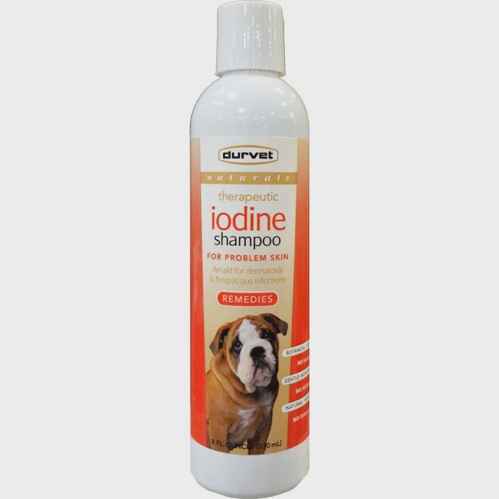 NATURALS IODINE SHAMPOO 8oz 51106 DURVET 12/CS