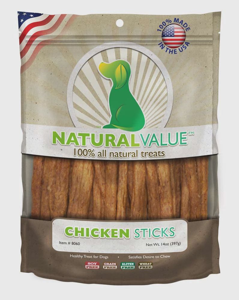 NATURAL VALUE SOFT CHEW CKN STICKS