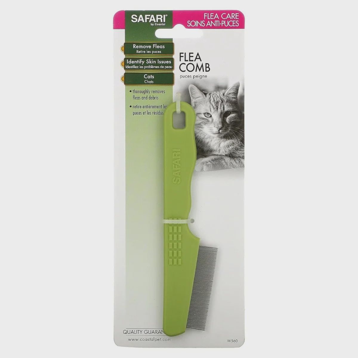 SAFARI CAT FLEA COMB W560 12/cs COA