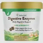 DIGESTIVE ENZYME + CAT SFT CHW 60ct 79903645 NATURVET 12/cs