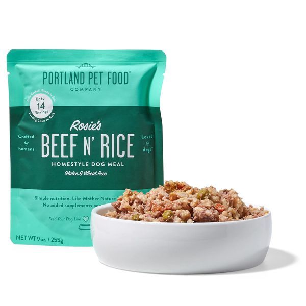 DOG MEAL ROSIE'S BEEF &amp; RICE 9oz 10001 PORTLAND 8/cs