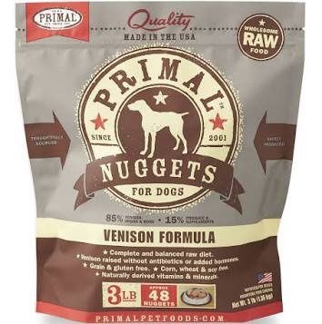 PRIMAL DOG NUGGETS VENISON FROZEN