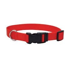 COLLAR NYLON ADJ 5/8" RED 6401 SMALL 10-14" COA