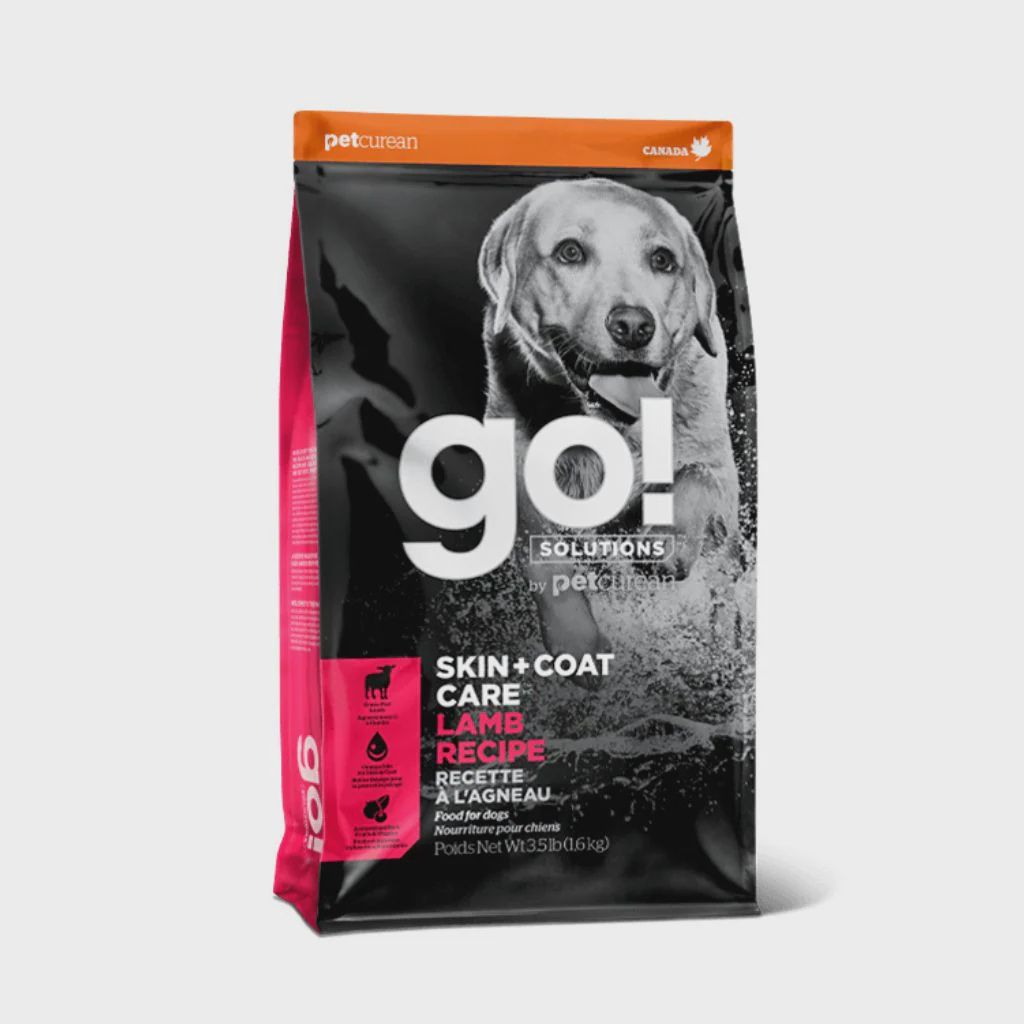 GO! SKIN+COAT LAMB &amp; GRAINS 3.5# DOG 1302921 PETCUREAN 6/cs 300/plt