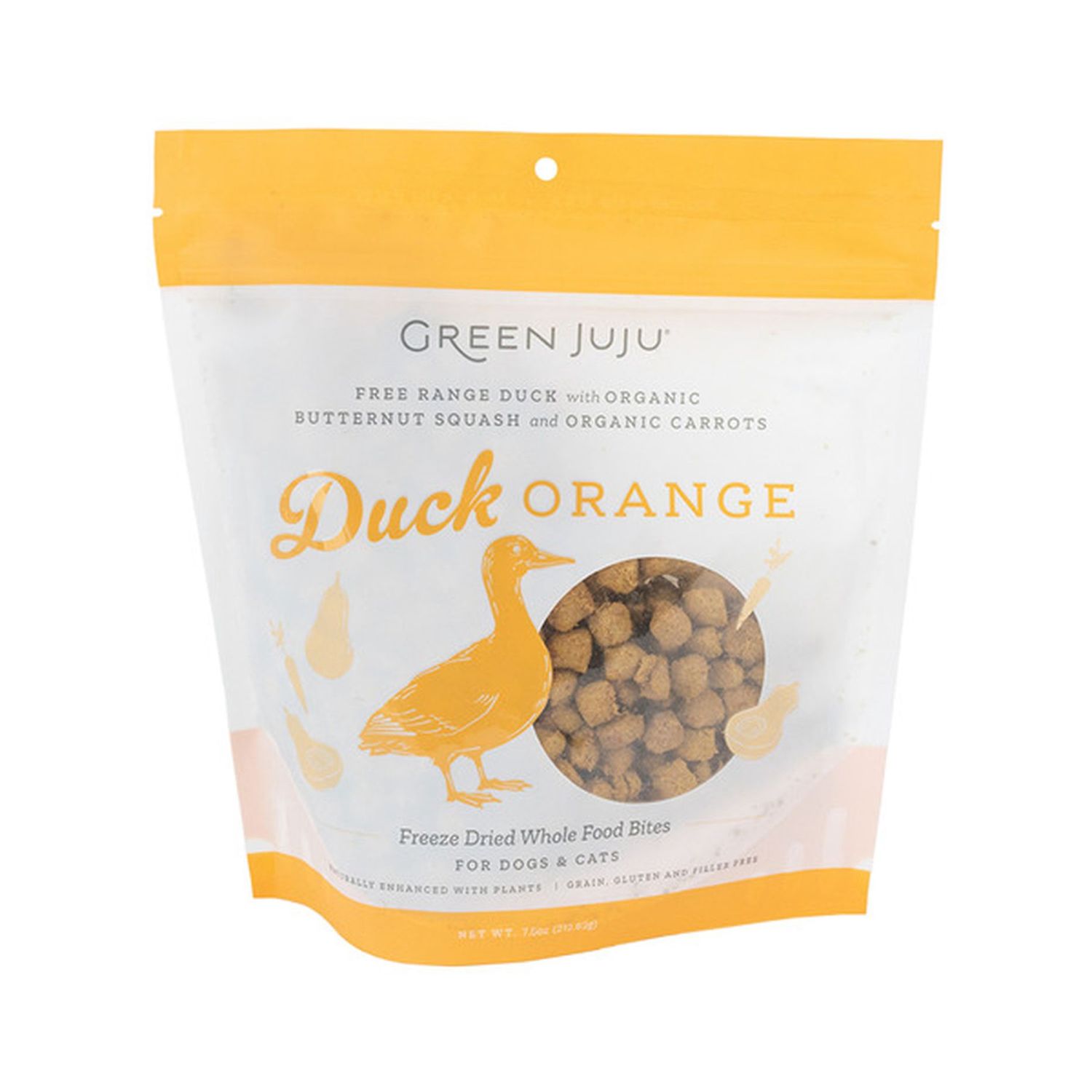 GREEN JUJU DOG WHOLE FOOD BITES DUCK ORANGE