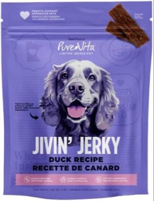 PURE VITA DOG JIVIN JERKY DUCK TREAT