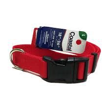 COLLAR NYLON ADJ 1" RED 6901 LARGE 18-26" COA