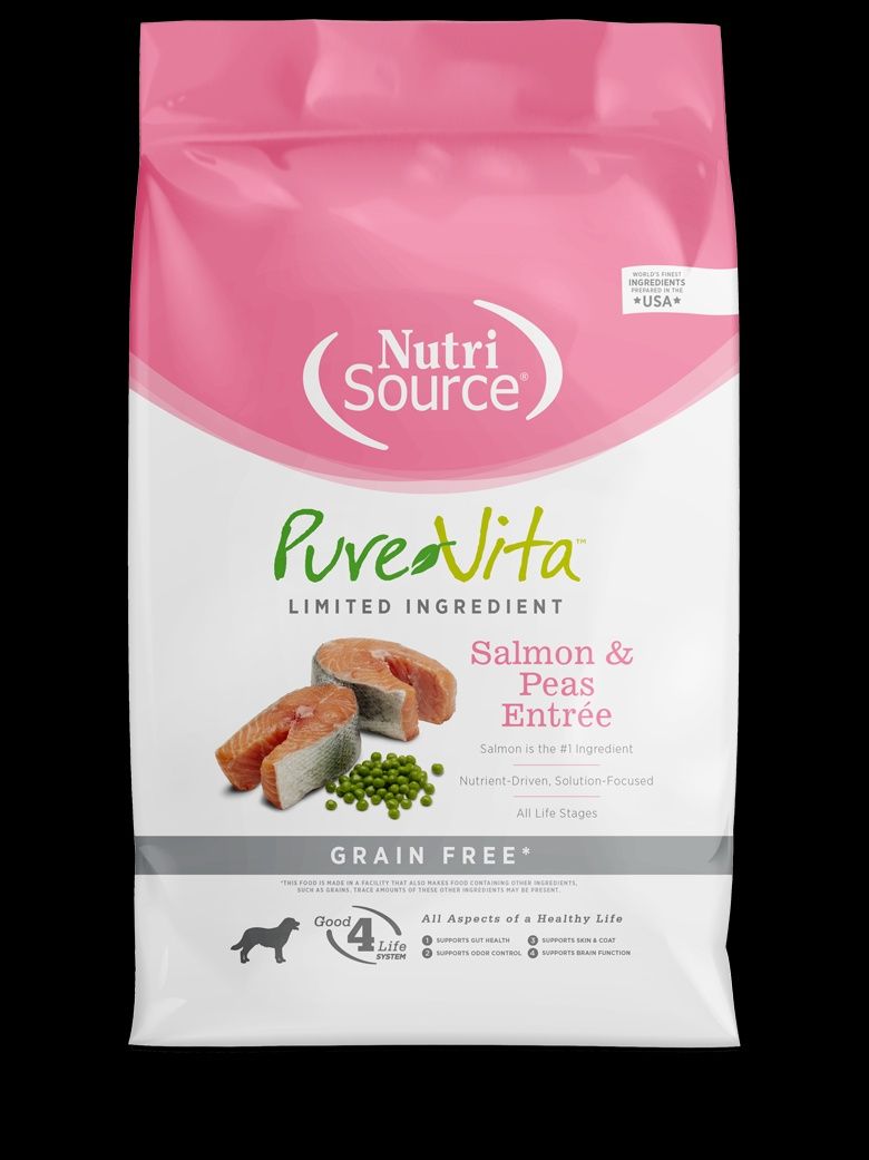 PURE VITA DOG SALMON PEAS, LB: 25