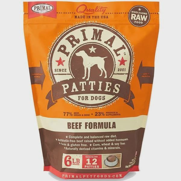 PRIMAL DOG PATTIES BEEF FROZEN