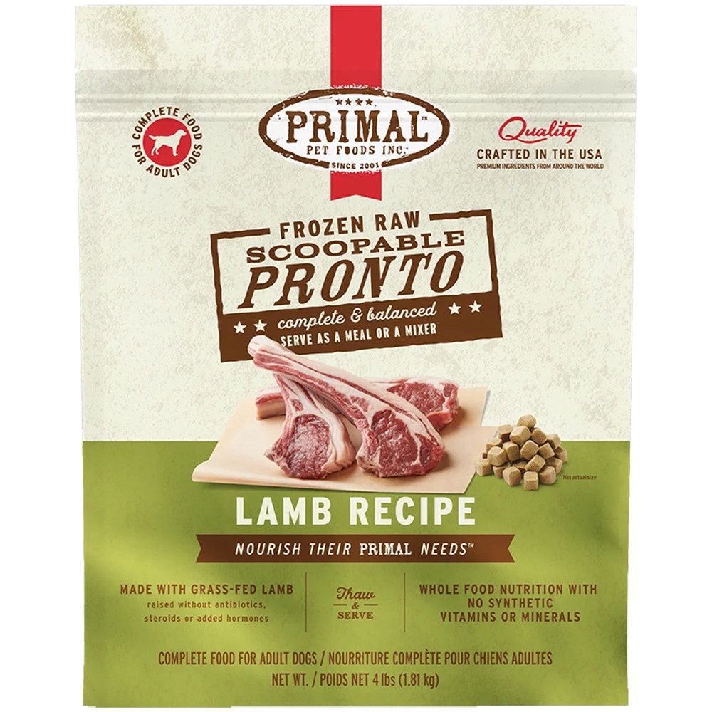 PRIMAL DOG PRONTO LAMB FROZEN