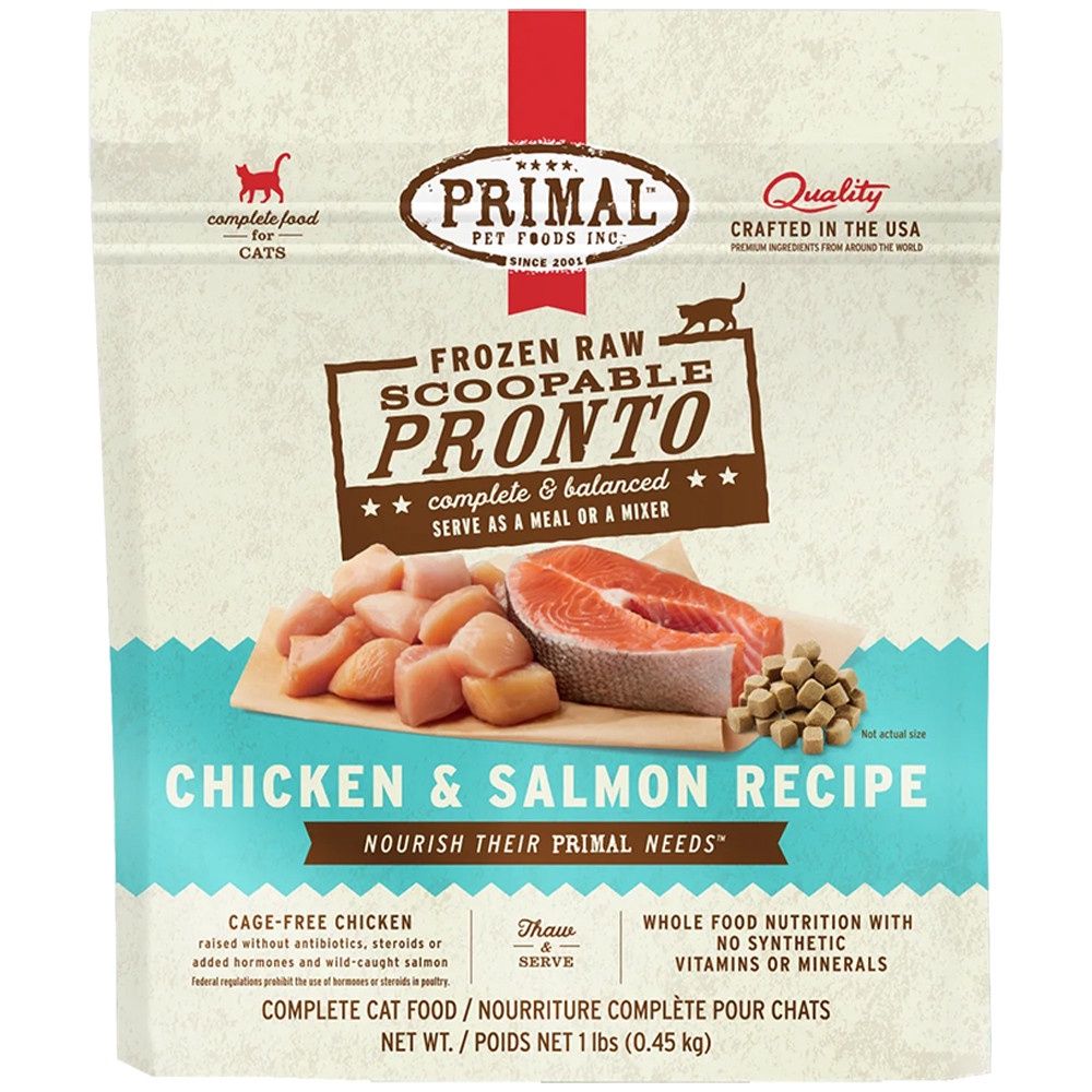 PRIMAL CAT PRONTO CHICKEN SALMON  FROZEN
