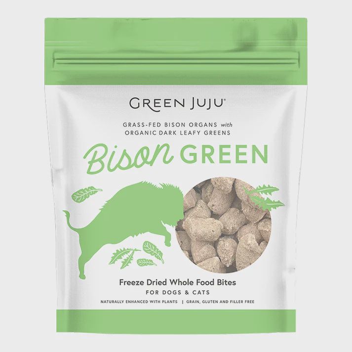 GREEN JUJU DOG WHOLE FOOD BITES, BISON GREEN